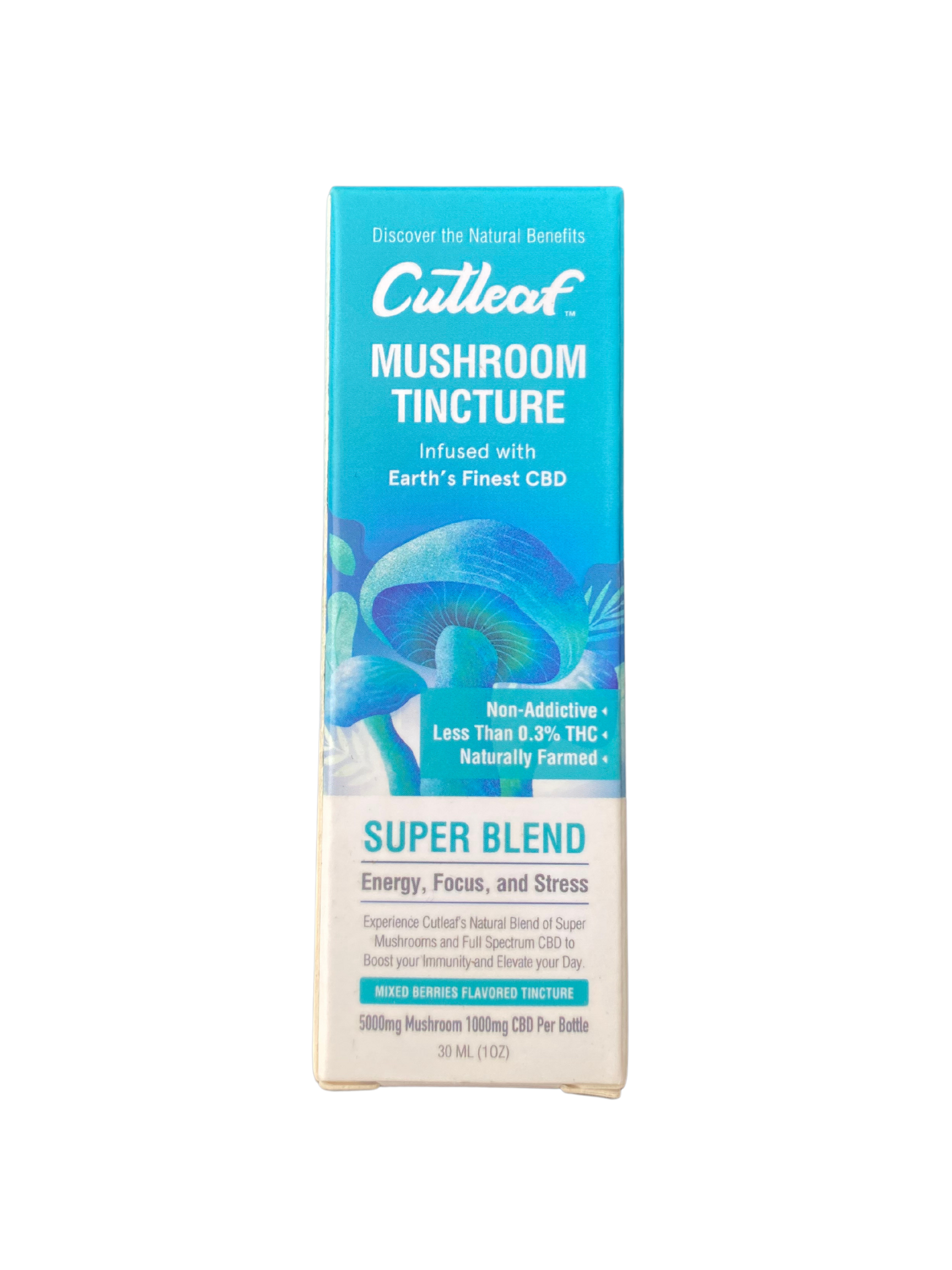 Cutleaf Mushroom Tincture - Super Blend (Energy, Focus & Stress)